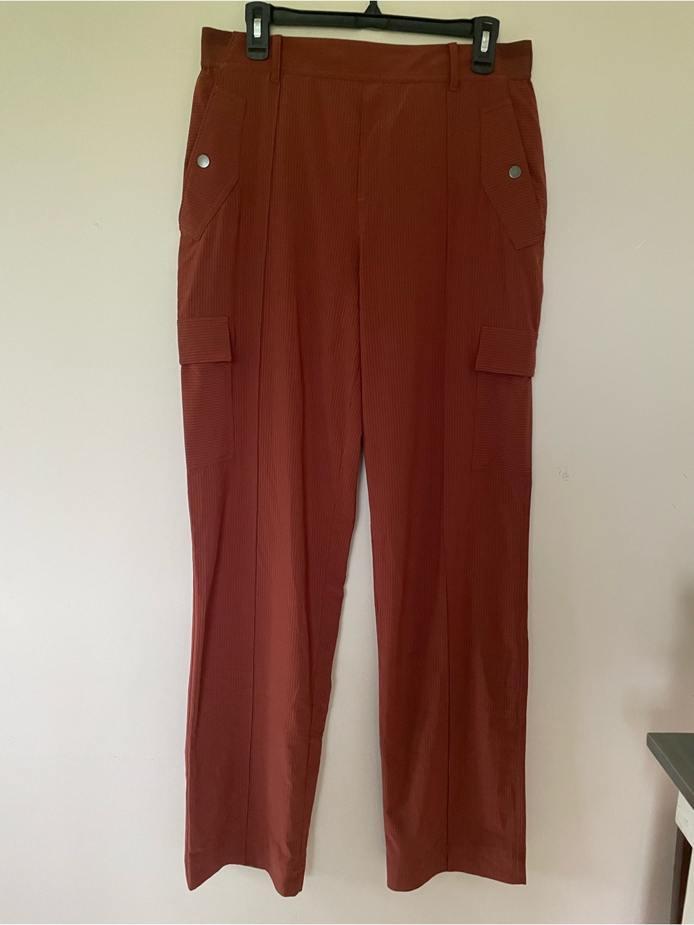 Athleta Vienna Cargo Pant City Stripe Brown, Sz 10 T